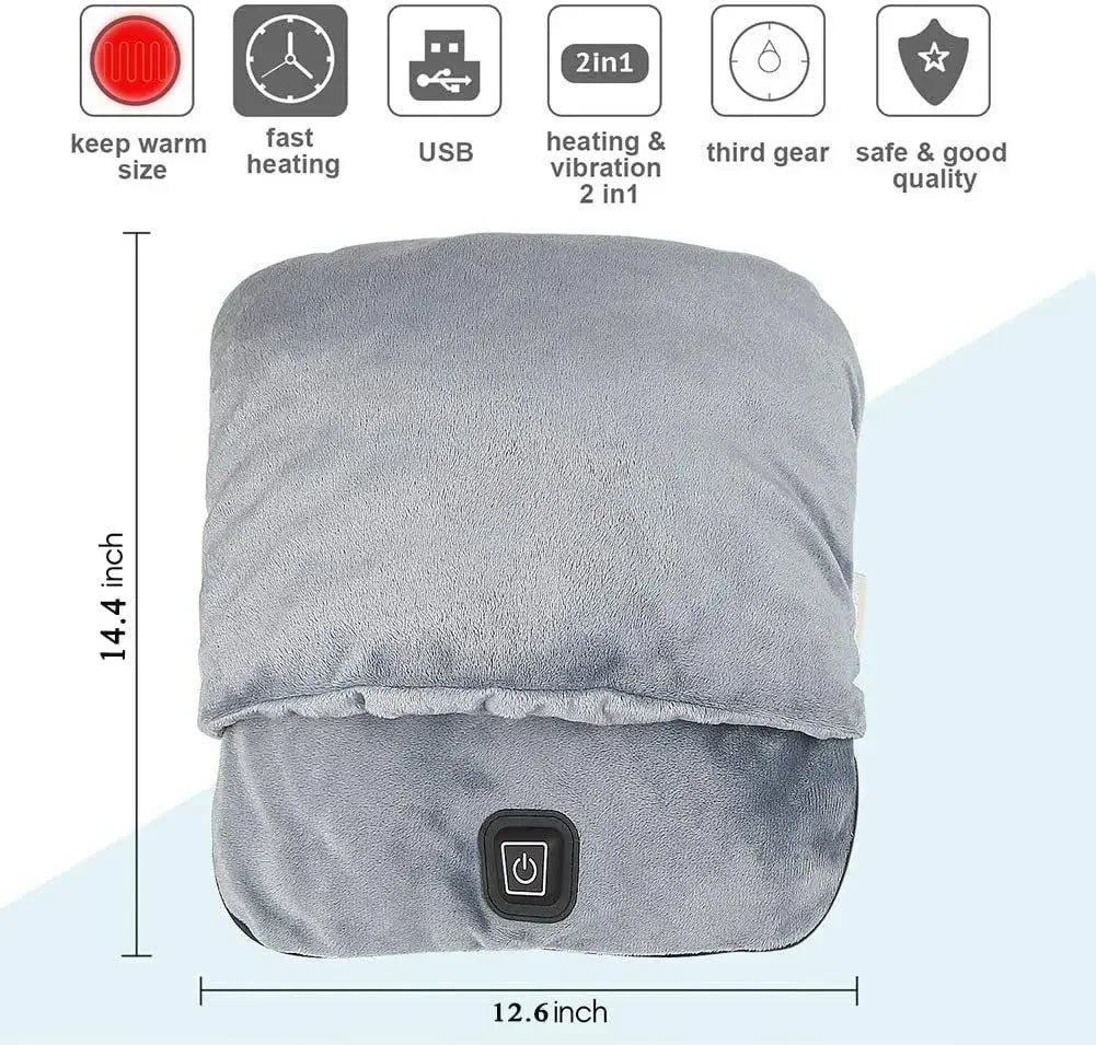 Universal Electric Foot Heating Pad USB Charging Washable Household Foot Warmer Heater Soft Plush Foot Warming Heat Mat Winter