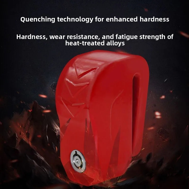 For Bicycle Scooter Motorcycle Disk Brake Lock Electric Battery Mountain Bike Brake Disk Lock Anti-Theft Alarm Motorcycle/Bike Brake Lock