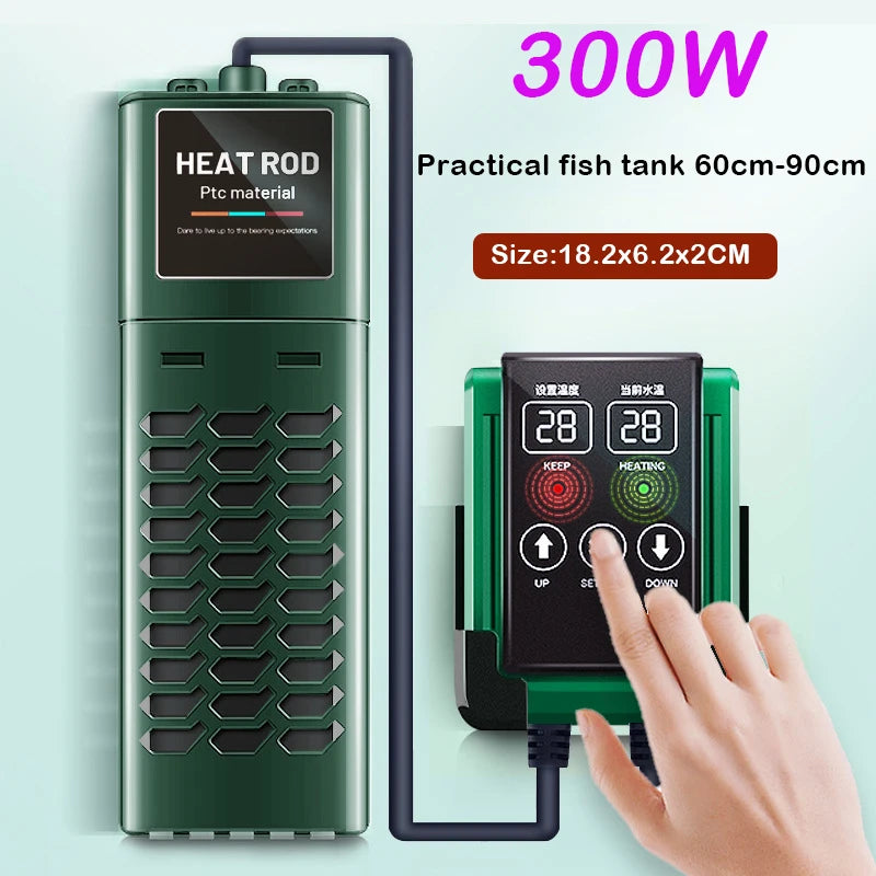 1200W Fish Tank Heater Aquarium Temperature Controller LED Digital Display Heating Rod Constant Temperature Accessories