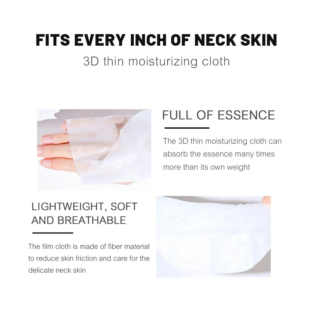 2-20 PCS Set Goat Milk Six Peptides Neck Mask Collagen Firming Necks Skin Care Mask Beauty Moisturizing Lift Firming Neck Skin Care Mask