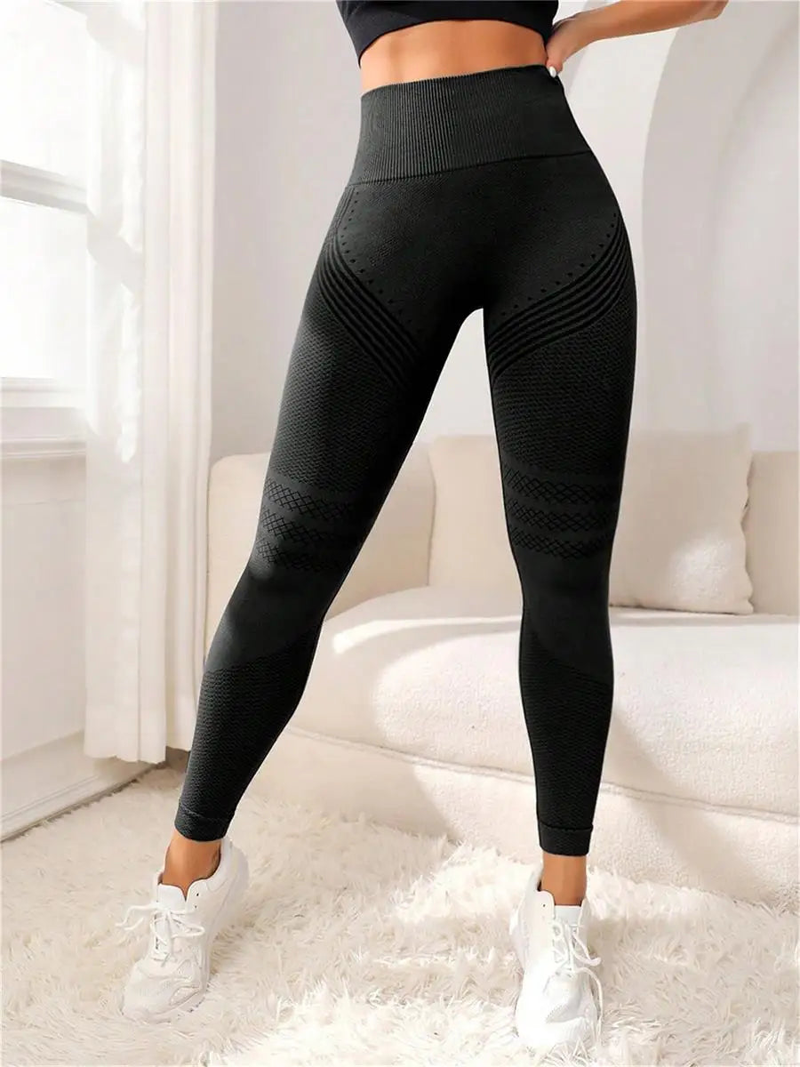 S-2XL 6 Colors Seamless Hip-Lifting High-Waisted Fitness Yoga Pilates Pants, Tight-Fitting Peach-Shaped Gym Running Leggings  Women Sports Apparel Accessories