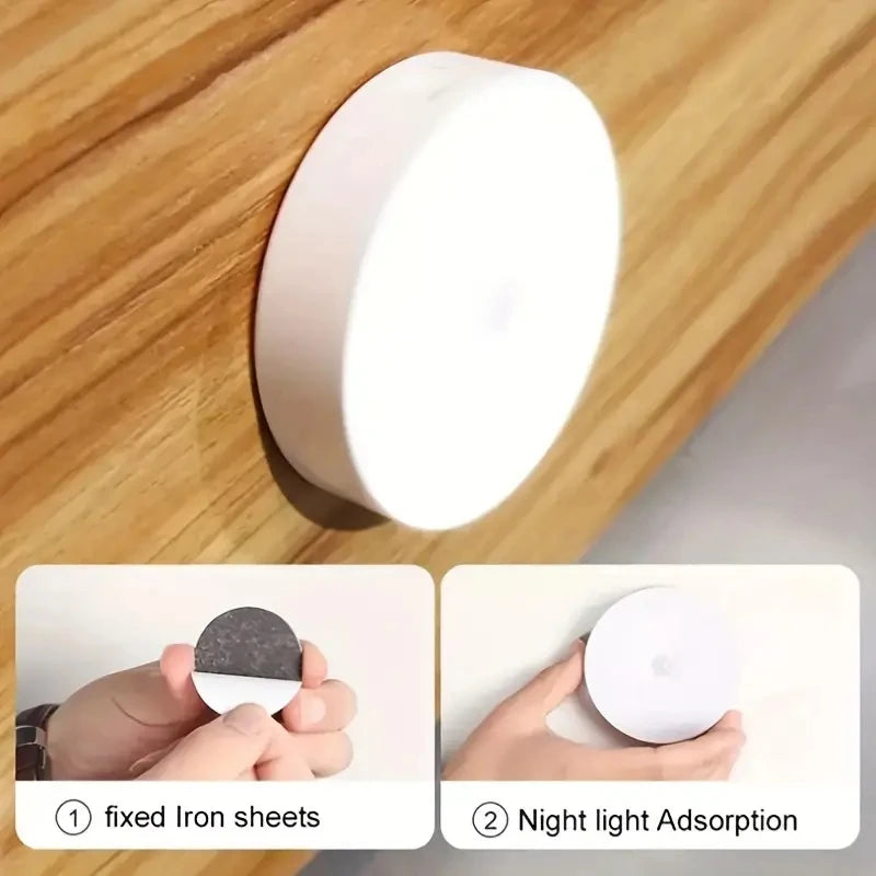 1pc Motion Sensor Night Light - Wireless LED Detector Lamp for Baby Room Bedroom, Staircase, Closet, and Room Decor-