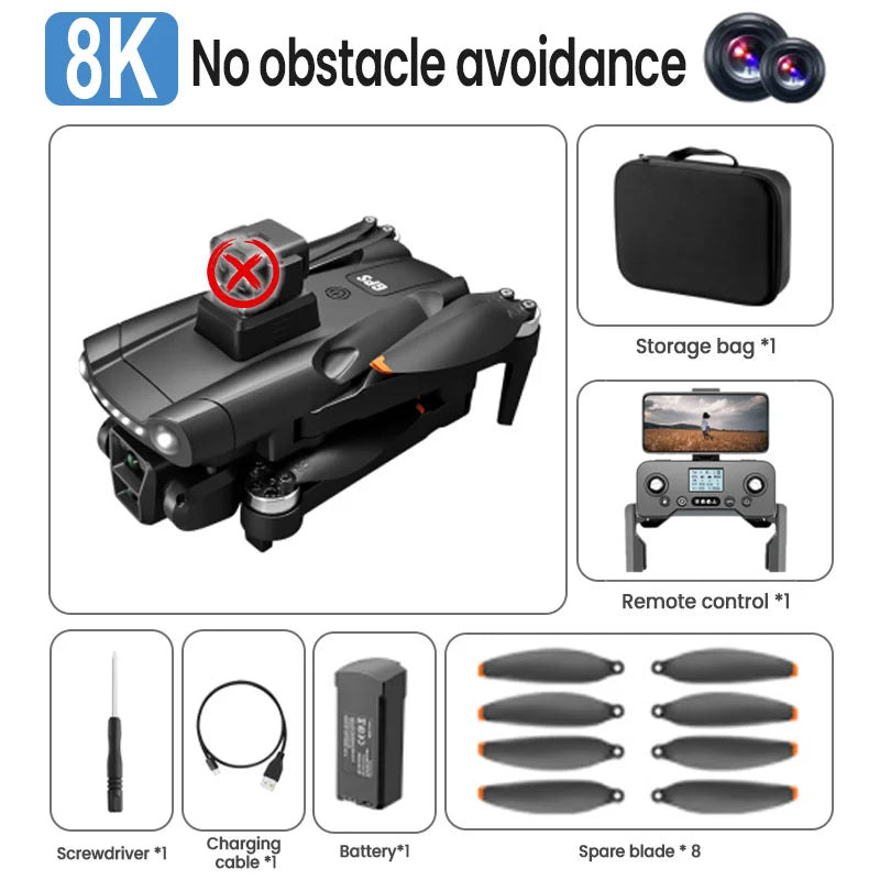 NEW Arrivals For Xiaomi V198GPS 18 Languages Drone ESC 6K Professional High Quality HD Camera Video Recording Brushless Obstacle Avoidance Aerial Optical Foldable Quadcopter Mini Drone Electronics Accessories Supplies
