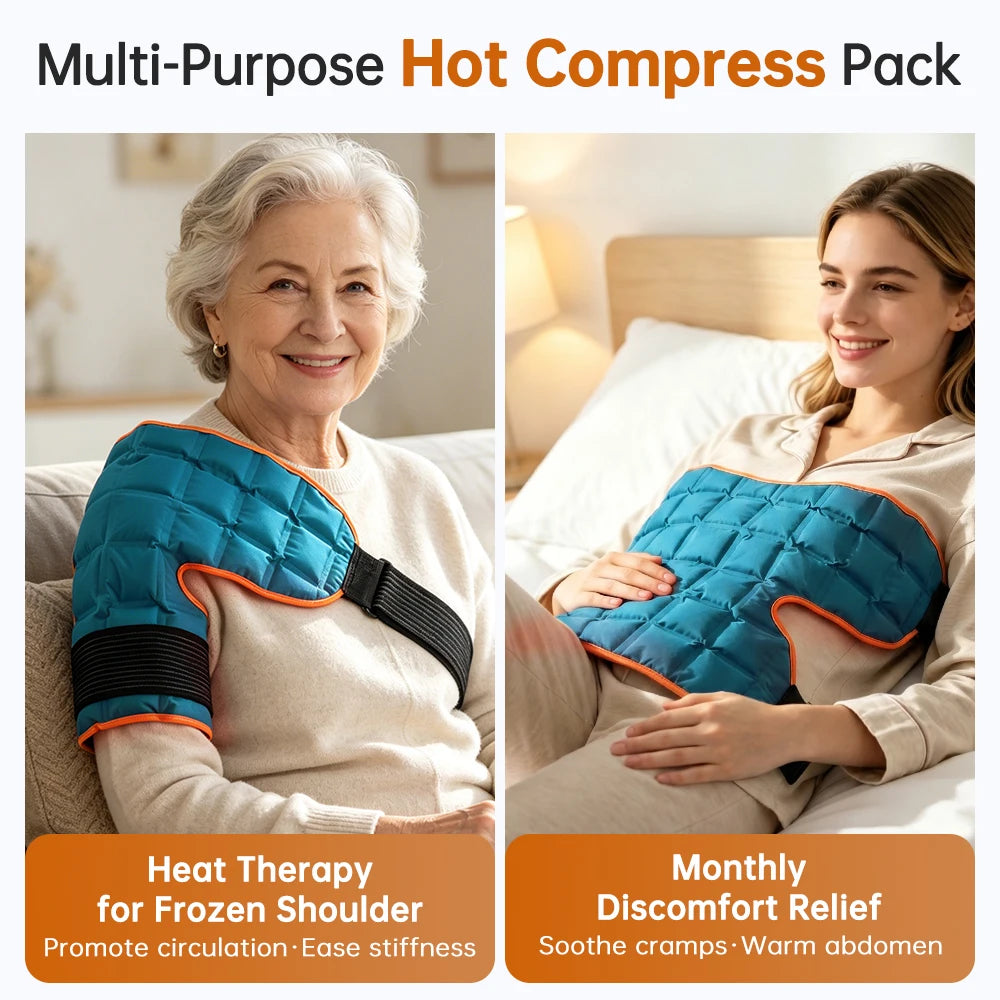 2 PCS Set Reusable Big Ice Pack Cold Hot Compress Self-Absorbing Water Knee And Shoulder Wrap Ice Therapy Sports Injuries Pain Relief Treatment  Shoulder Brace Knee Pads Health Care Supplies