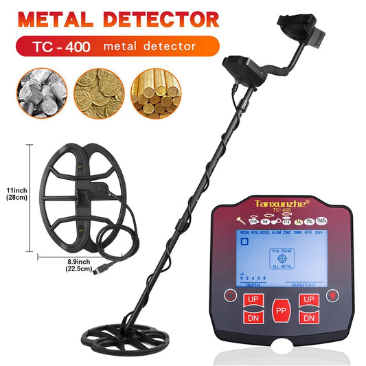 NEW!!!! Professional  Underground 2m Depth TC-400 Metal Detector Gold Detectors Treasure Hunter Detector Circuit Metals High Sensitivity Waterproof