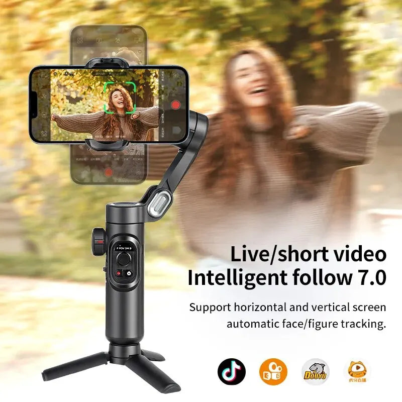 3-Axis Handheld Gimbal Stabilizer Smart XE for Smartphone for iPhone Android AI Face Tracking TikTok Vlog Live Streaming