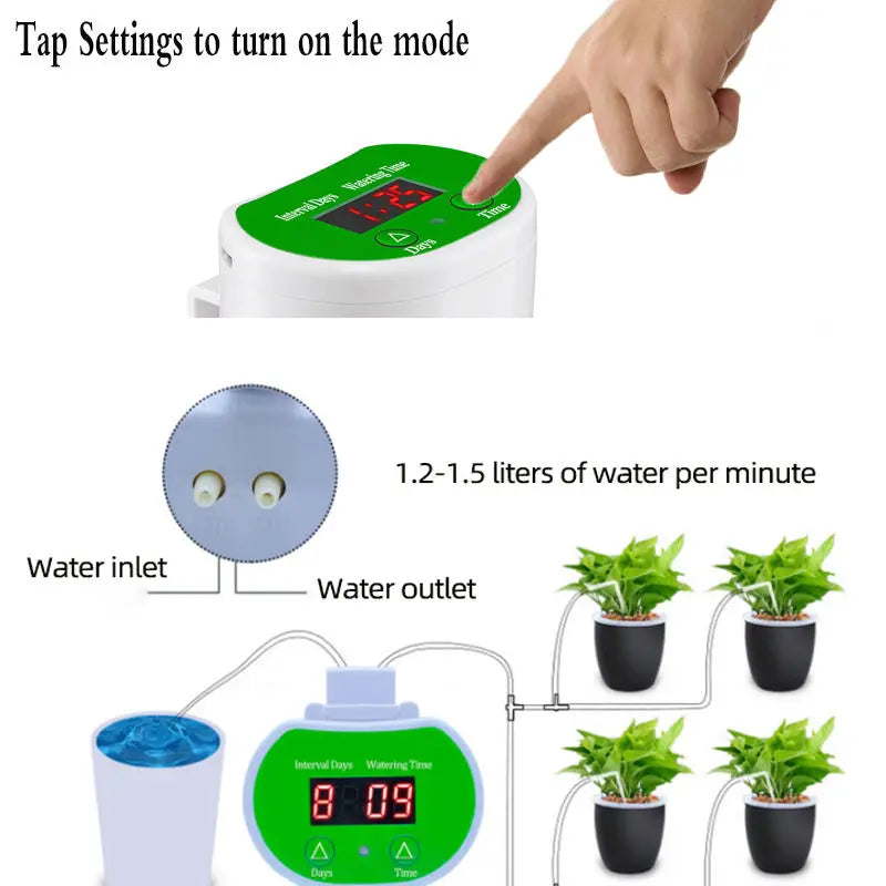 NEW Arrivals 6/10 Potted Flowers intelligent Timed Automatic Flower Waterer, Potted lazy Watering, Drip Water Seepage Water Applicator, Gardening Green Plant Home Indoor Outdoor Garden Supplies