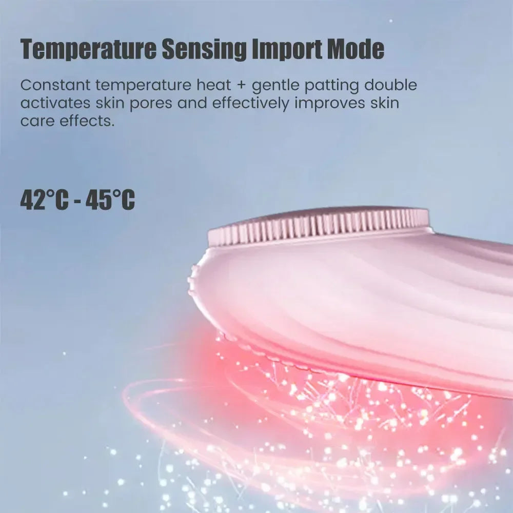 Sonic Waterproof Facial Cleansing Machine for Men Women Rechargeable Exfoliating Electric Face Scrubber Cleanser Device Massager Beauty Salon Spa Accessories Products Skin Care Supplies