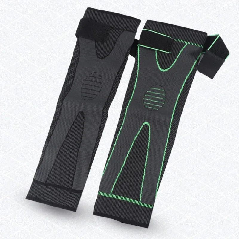 S (50kg)- 3XL (110-130Kg) Plus Size  Leg Knee Support Protectors Arthritis Meniscus Pain Relief Knee Support Brace Compression Long Full Legs Sleeve Running Gym Sport Knee Guard Pads