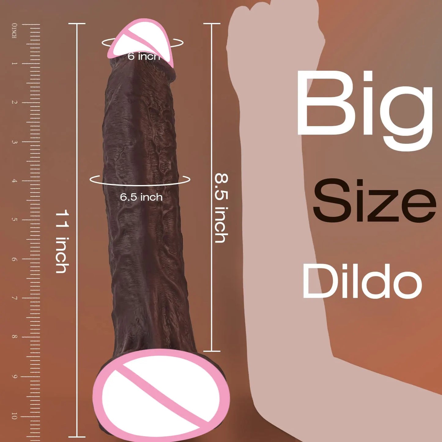 NEW Arrivals 27cm Super Long Realistic Black Dildo with Suction Cup Silicone Penis Anal Dildos Adults Sex Toys for Women Man Strap On Dick Vagina Stimulator