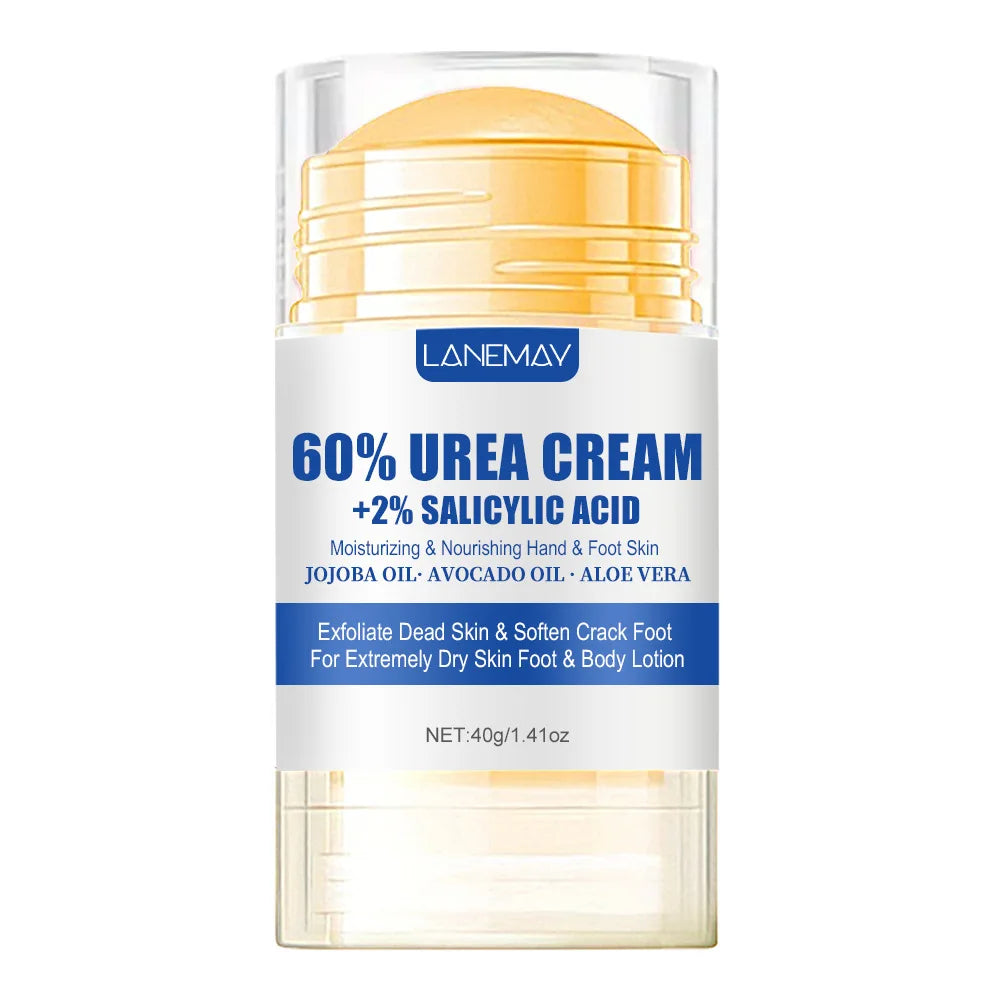 3PCS Set Cracked Foot and Hands Wax Cream 60% Urea + Natural Avocado + Aloe Vera  Ultra-Hydrating For Softening Dry Cracked Feet Gentle Exfoliation Daily Foot Care Cream