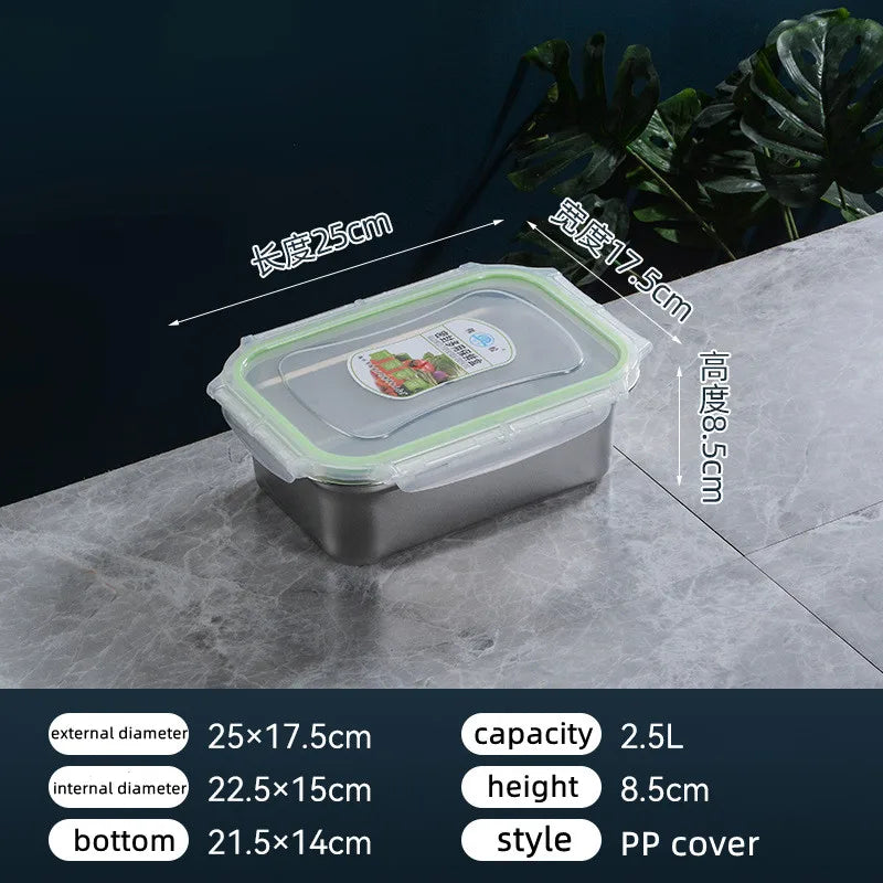 304 Stainless Steel Thermal  Insulation 100/1600/2500/3500/5300ml Top Quality Lunch Box Student Worker Portable Leak-Proof Fresh-keeping Sealed Box Food Storage Picnic Camping Barbeque Box Kitchenware Tools