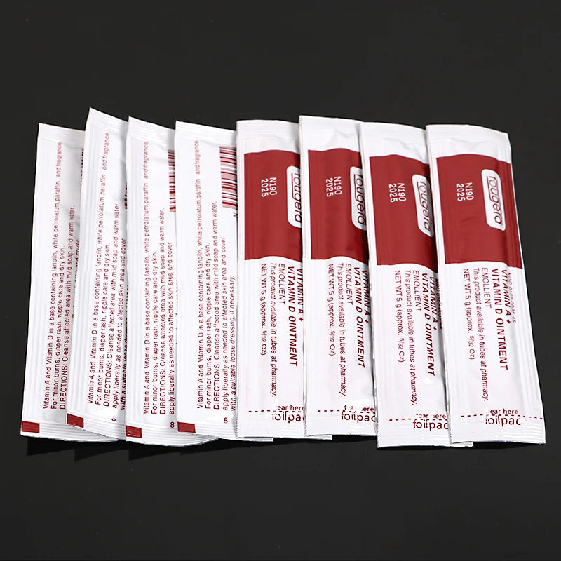 NEW 50/100PCS Set Vitamin A and D Anti Scar Repair Gel Tattoo Lips Eyebrow Care Ointment PMU Micro Blade Tattoo Aftercare Repair Cream for Body Art Women Men Skin Care Accessories Cosmetic Supplies
