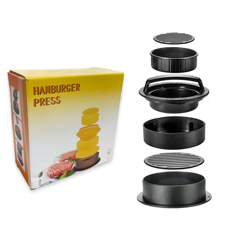 NEW Set Non Stick Hamburger Meat Press Maker Round Shape Stuffed Burger Patties Beef Grill Pie Press Mold Kitchen Accessories