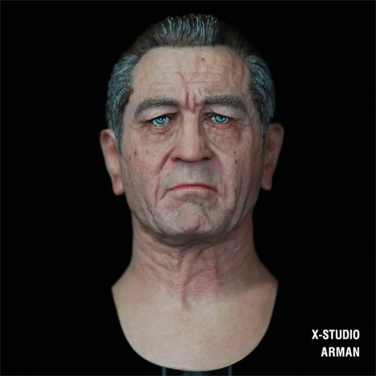 Hot Sale 1/6th Hand Painted Robert De Niro I Heard You Paint Houses Male Head Sculpture Carving for 12'' PH TBL Action Figure