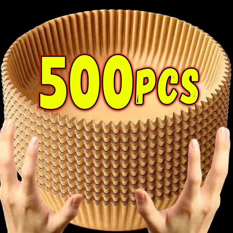 Round Air Fryer Paper Disposable Non-Stick Air Fryer Baking Papers Microwave Oven Pot Oil Absorbing Basket Kitchen Accessories
