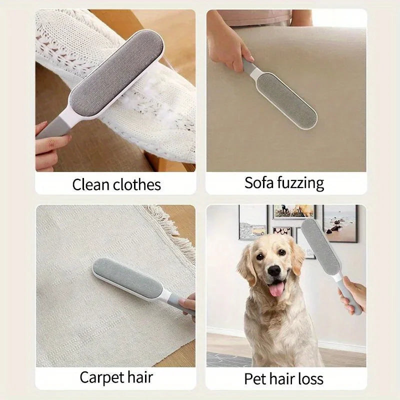 31cm (12.2inch) Long Double-Sided Pet Hair Remover, Manual Electrostatic Sticky Lint Brush, for Cat, Clothing, Sofa, Furniture,  Carpet Cleaning