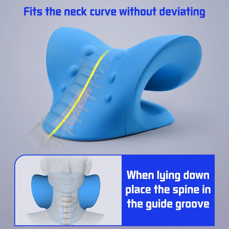 Neck Stretcher Shoulder Massage Cervical Spine Stretch Gravity Muscle Relaxation Traction  Pillow Relieve Pain Spine Correction