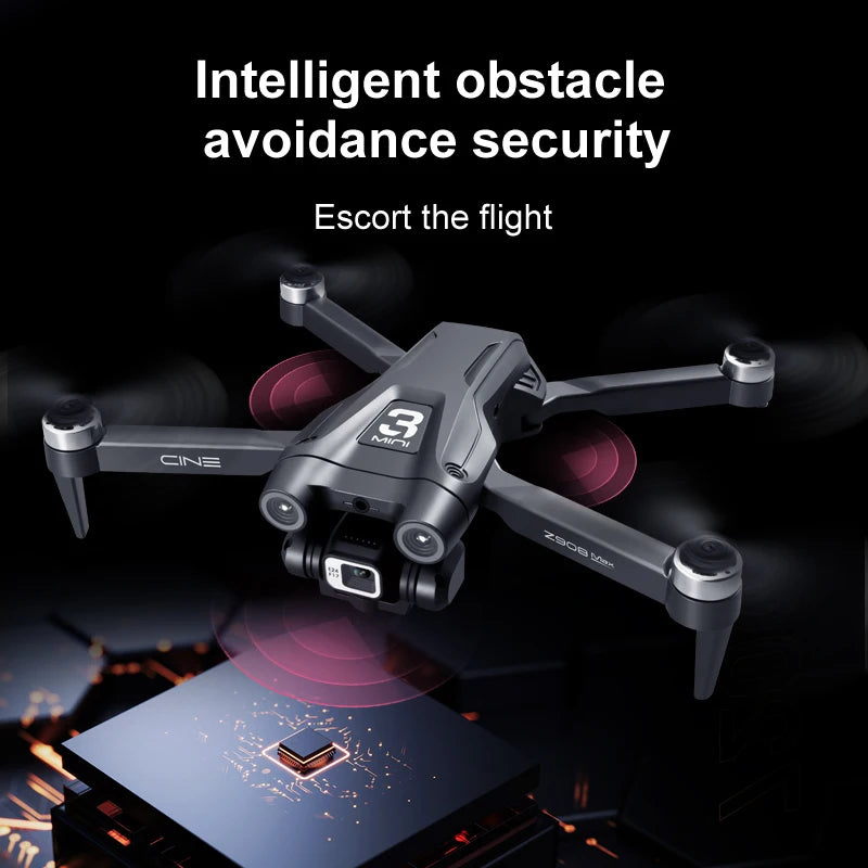 MINI Z908Pro Max Drone 4K ESC Professional WIFI FPV Dron Obstacle Avoidance Brushless Four-Axis Folding RC Quadcopter Toys KBDFA