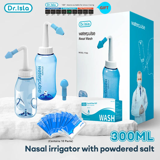 Dr.isla 330ML Nasal irrigator Nasal Rinse Bottle Nasal Wash Cleaner Nose Protector Avoid Allergic Rhinitis Adults Children Neti