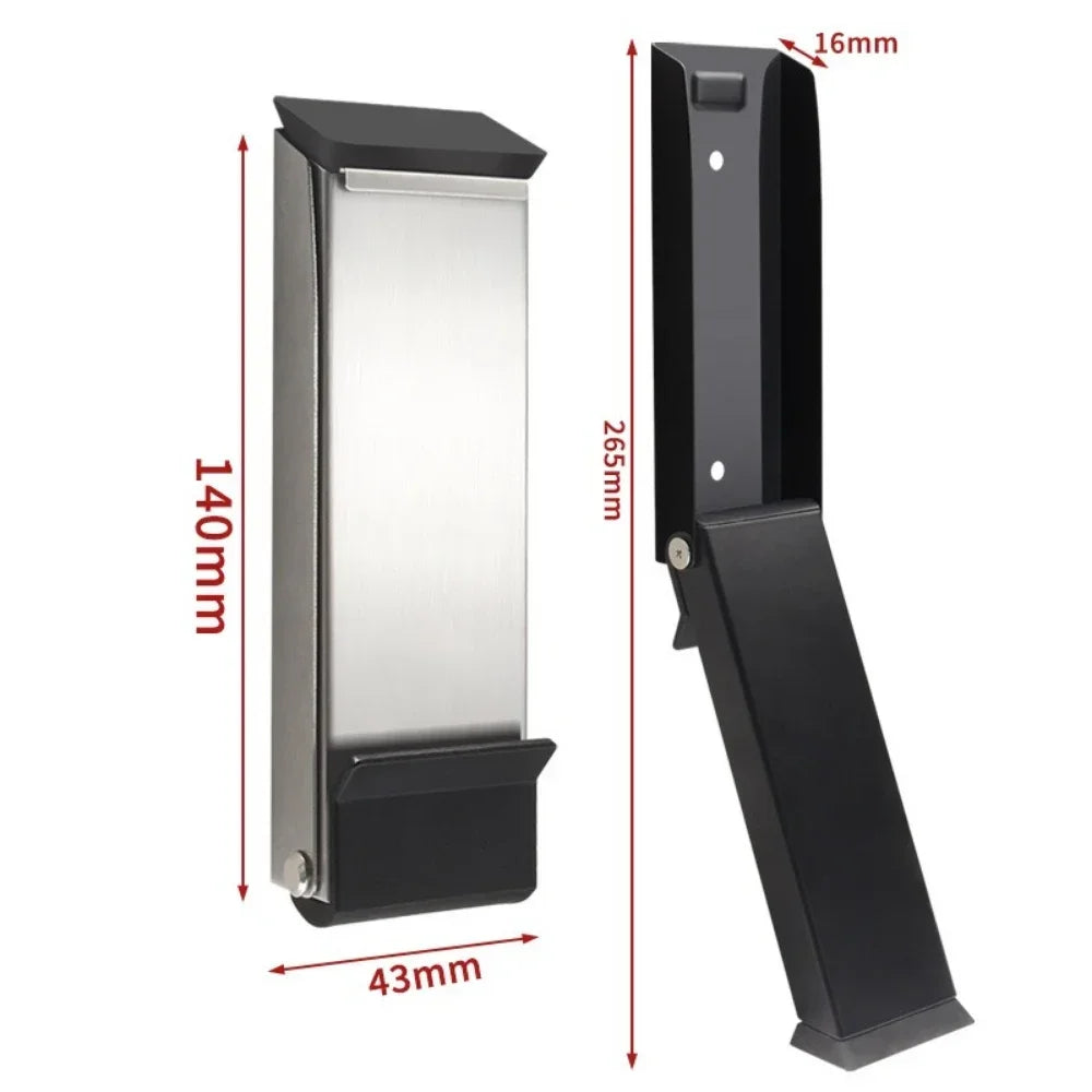NEW Arrivals Silver/Black Color Heavy Duty Door Jammer Stopper Door Stops Metal Windproof Anti Collision Safety Gate Blocker Sturdy Gaps Protector Home Offices Hotels Security Supplies