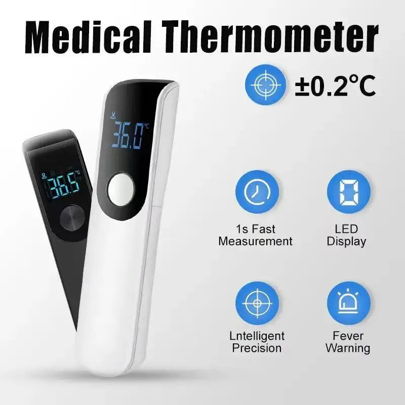 NEW Upgraded Black/White Color Celsius Display Digital Infrared Thermometer Highly Sensitive Non-Contact Medical Temperature Measuring Gun Hygrometer Health Care Accessories