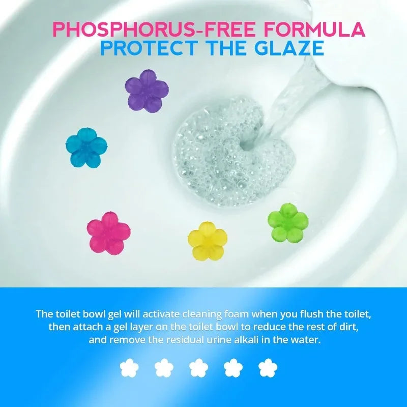 NEW 5PCS Toilet Cleaner Korean Gel Deodorant Toilet Gel Air Freshener Aromatic Flower Detergent Drain Kitchen Sink Bathroom Fragrance Household Cleaning Home Bathroom Cleaning Supplies