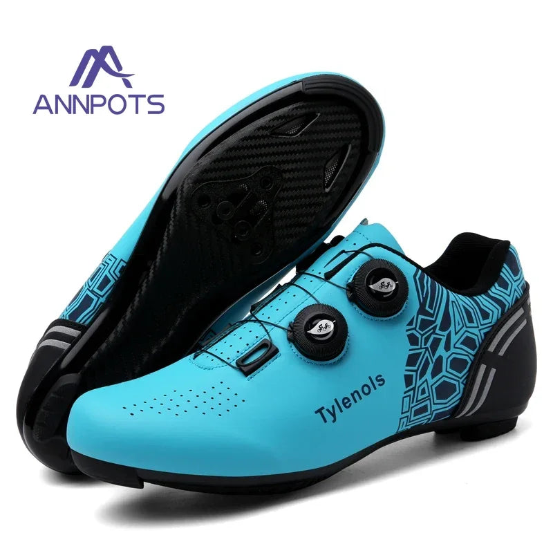 NEW 37-47 Size Blue/Black/Pink Color Professional Women's Cycling Speed MTB Shoes Women Men's Cycling Sneakers Road Mountain Bike Racing Shoes