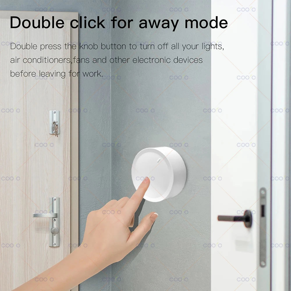 New Smart Home Device TUYA  ZigBee Smart Knob Switch DIY Wireless Scene Button Rotatable Dimmer Switch Home Appliances Automation Linkage Remoter