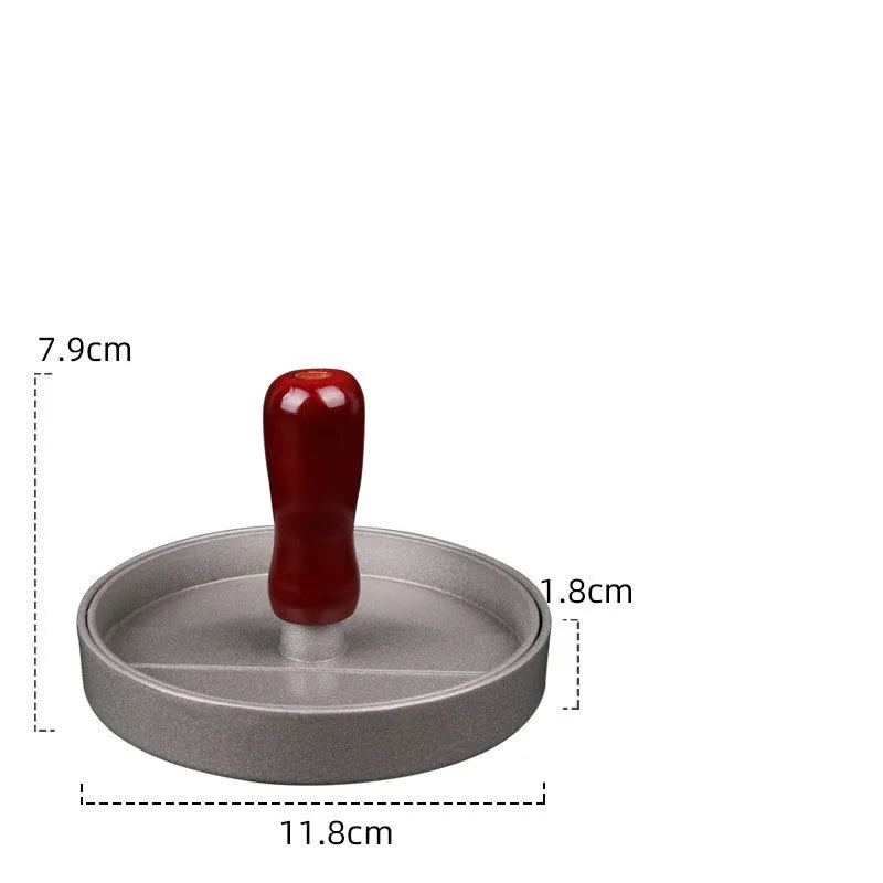 NEW Arrivals Stainless Steel Hamburger Patty Press Machine with Wooden Handle Non-Stick Patty Mold for Perfect Burgers Includes 100 Pcs Meat Pat Cooking Tools