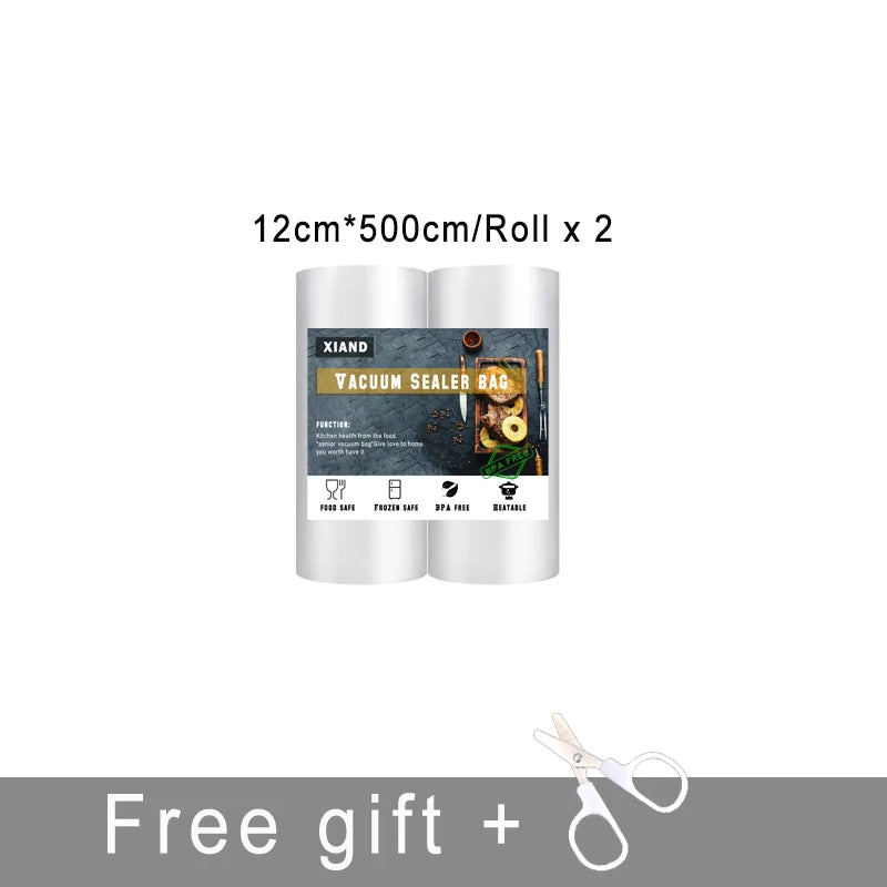 2 Rolls /Lot Kitchen Food Vacuum Bag Storage Bags for Vacuum Sealer Food Keep 12/15/17/20/22/25/28/30cm*500cm Kitchen Accessories