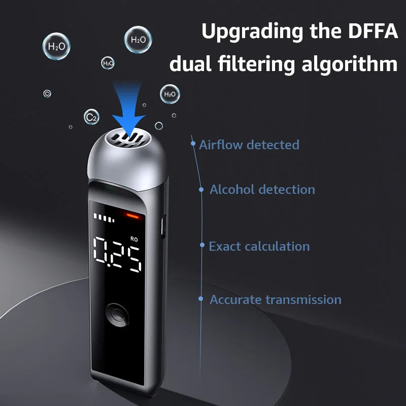Low-Price Sales are Limited NEW Arrivals High Quality Automatic Alcohol Tester Professional Breath Alcohol Tester Rechargeable Breathalyzer Alcohol Test Tools Driving Supplies