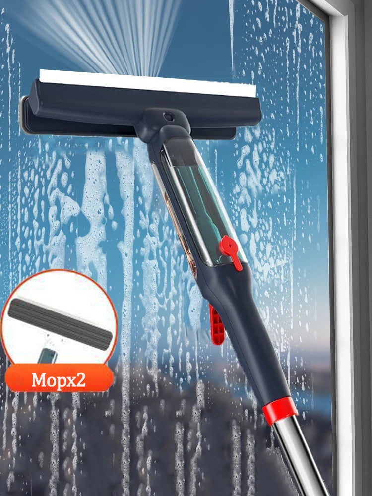 NEW Window Cleaner Mop Household Multifunctional With Silicone Scraper Glass Spray Washer for Glass Outdoor Window Cleaning Tool