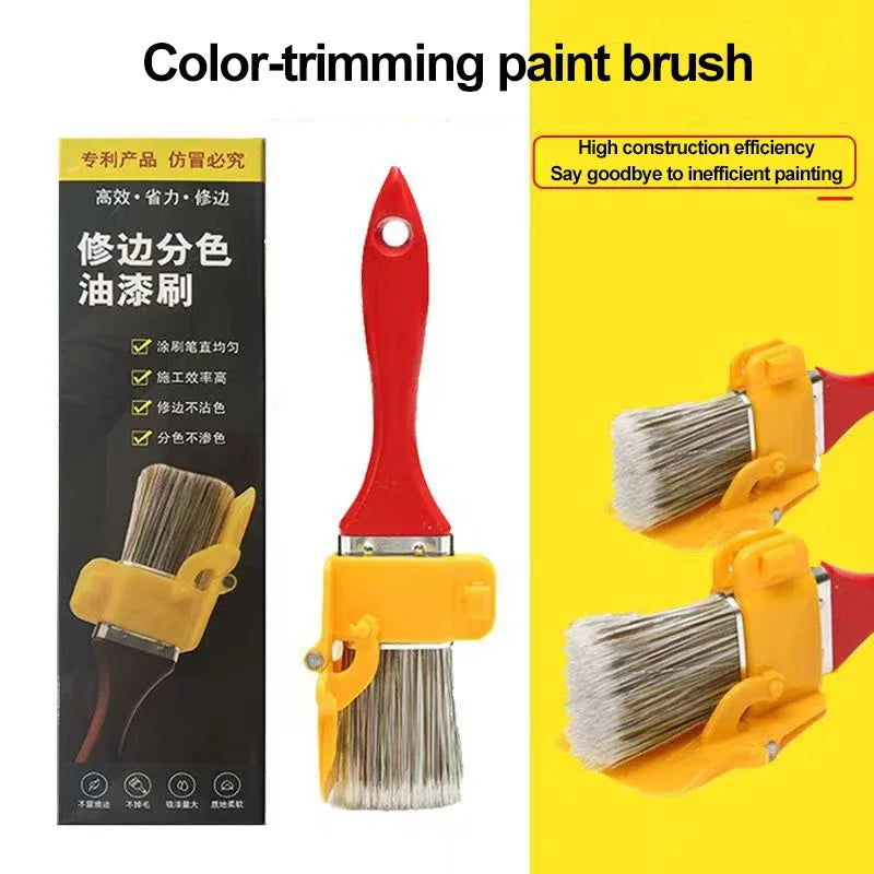2 PCS Set Edging Color Separation Paint Brush Handheld Paint Edger Tool Ideal for Indoor and Outdoor Use on Walls and Ceilings