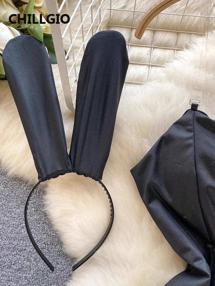 Playboy Bunny Set Women Sexy Bodycon Bodysuits Fashion Erotic Sleepwear Backless Catsuits Cute Rompers One Piece Combination Women Sexy Lingerie Fashion Clothing Supplies