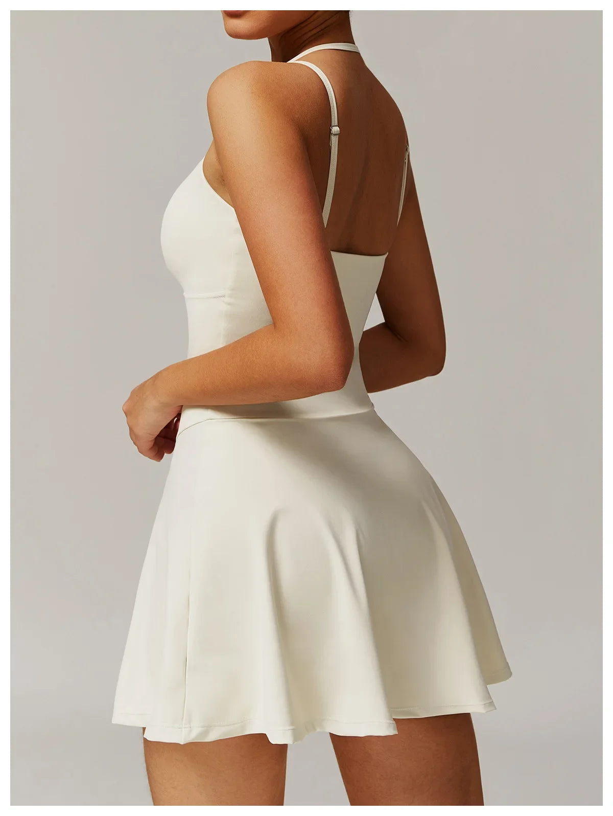 New S-50Kg- XL-80Kg 5 Colors Women Sleeveless Tennis Dresses Fitness Gym Clothes Yoga Jumpsuit Tracksuit Set running Sports Skorts Suspender Slip dress