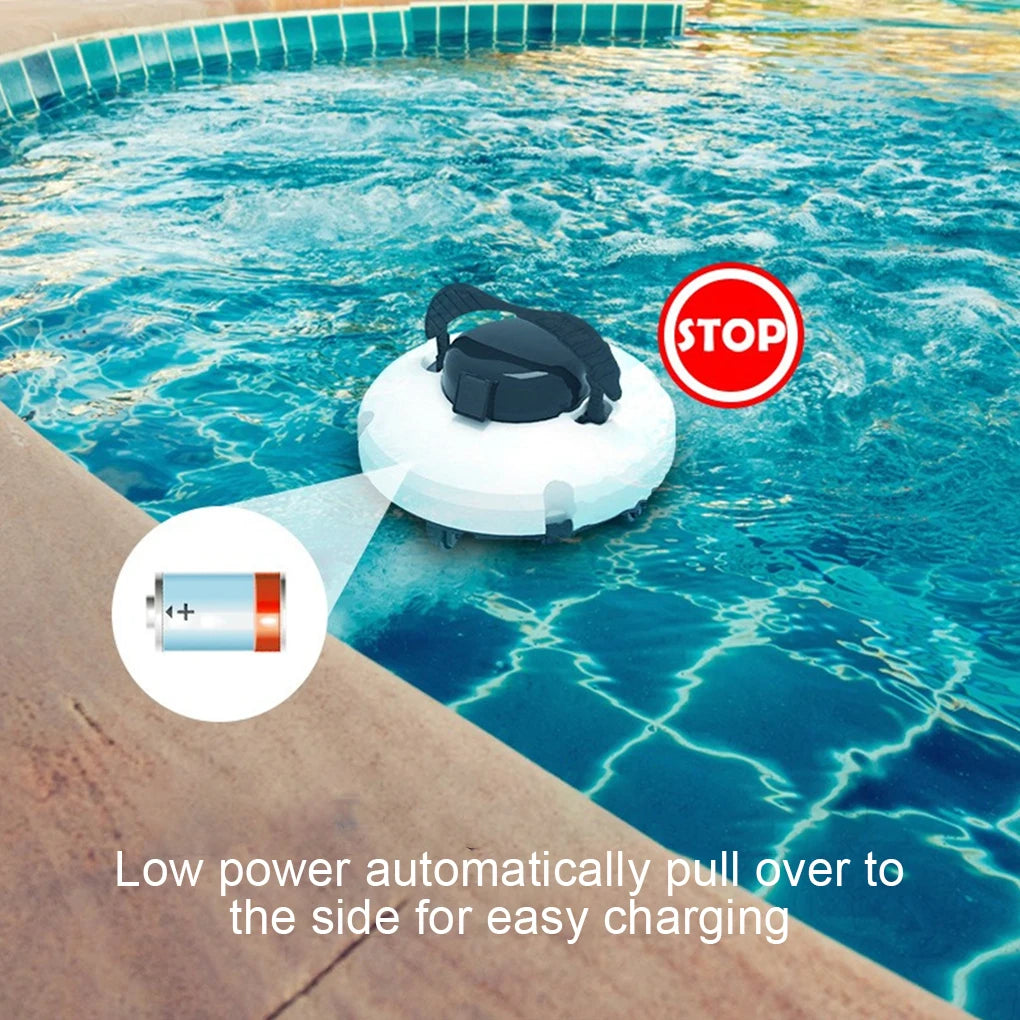 NEW Automatic Vacuum Pool Robot Cleaner UK/EU/AUS/USA Cordless IPX8 Waterproof Dual-Motor Strong Suction Self-Parking 120Mins Runtime Home Swimming Water Pool Cleaning Supplies