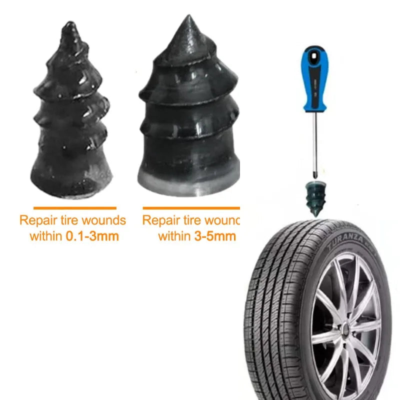 100pcs Vacuum Tyre Repairing Nails Car Truck Motorcycle Scooter Bike Tire Puncture Repair Rubber Nail Tools