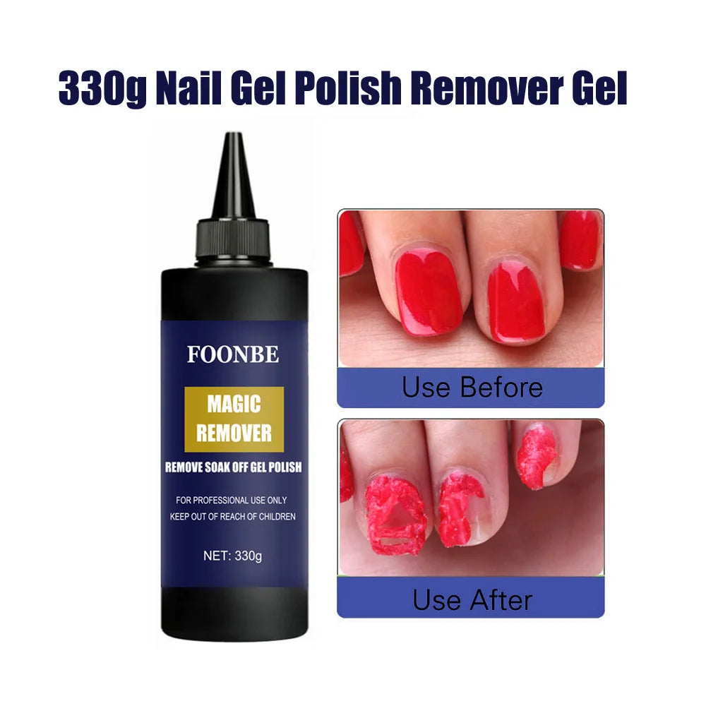 330g Magic Burst Remover Fast Nail Gel Polish Remover Clean UV Soak Off Semi Permanent Varnish Nail Art Removal Tools