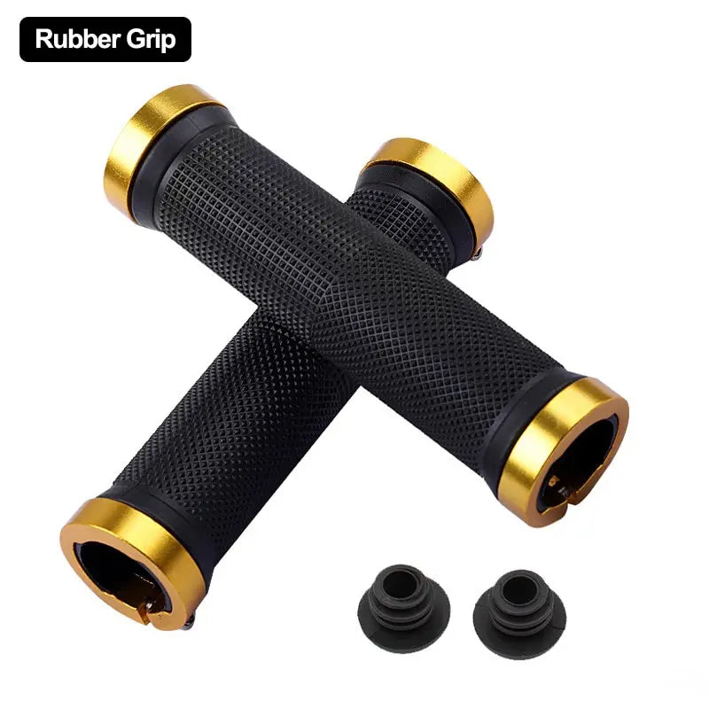 Bicycle Rubber Grips MTB Alloy Lock Bilateral Lock Handlebar Grips Anti Slip Cycling Handlebar Sleeve BMX Bicycle Accessories