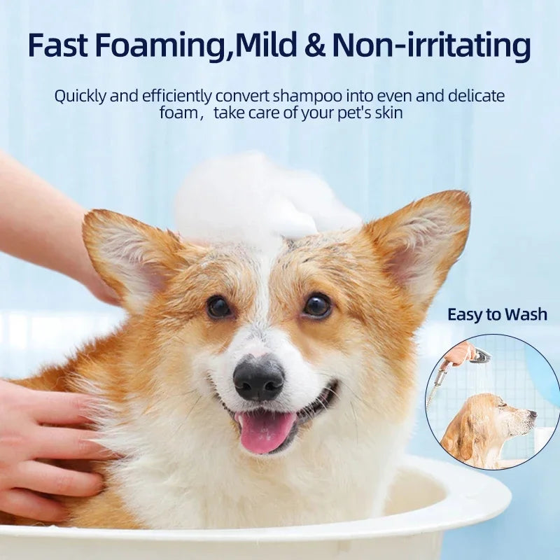 Cat Automatic Foam Soap Dispenser Cordless Pet Bath Cleaning Electric Dog Shampoo Foam Machine Pet Sprayer Supplies