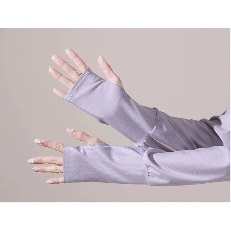 1/2/4 PCS Ice Silk Set 5 Colors Women's UV Protection Cape Hoodie Ice Silk Breathable Sun Shirt Spring Summer Loose Fit Jacket for Outdoor Hiking Sun Protection