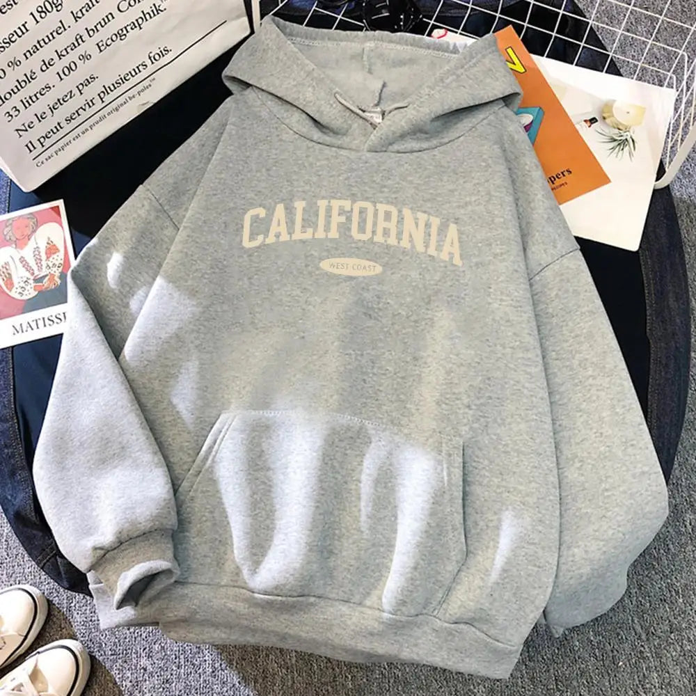 NEW Arrivals S-2XL 12 Colors California West Coast Design Women Hoody Hip Hop All-Match Streetwear Pocket Crewneck Clothes Fleece Comfortable Female Girls Casual Clothing Supplies
