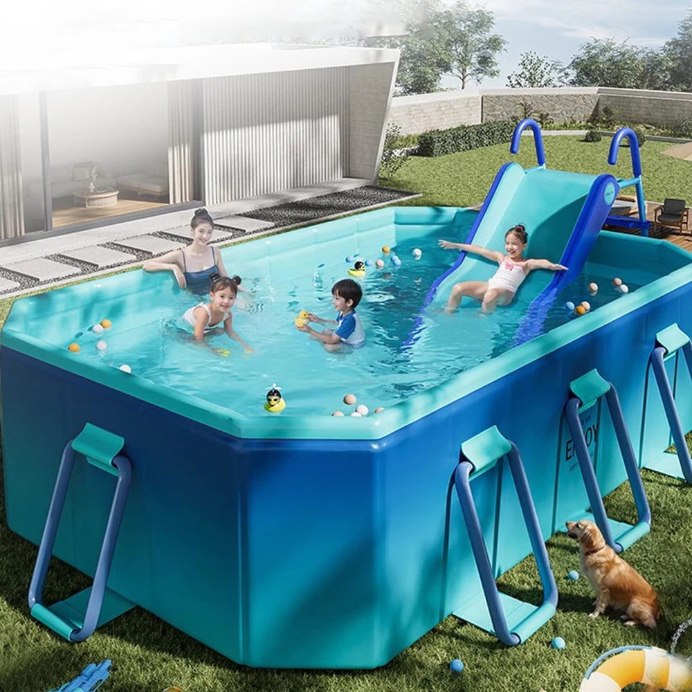 NEW Arrivals 3M PVC Swimming Pool Foldable Non-Inflatable Home Outdoor Garden Backyard Summer Water Sports Party For Family Children
