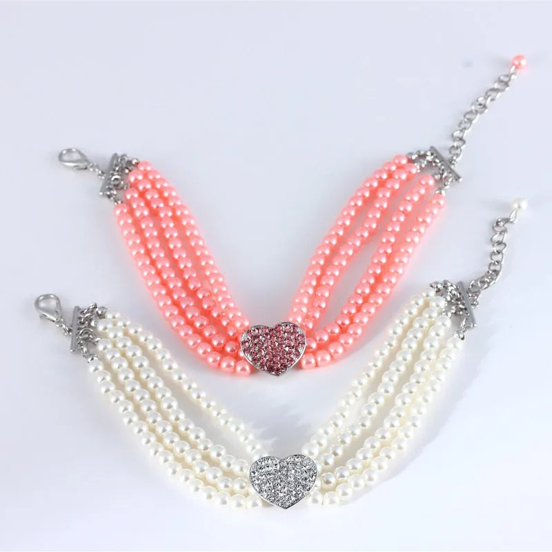 Pet Collar Puppy Cat Small Dog Luxury  Jewelry Necklace Party Pearl Collar Pet Accessories