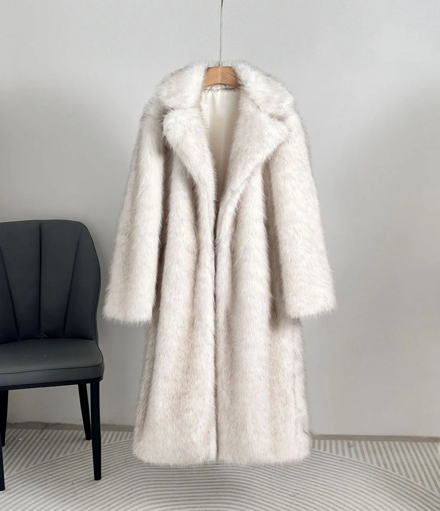 Low-Price Sales are Limited S-2XL NEW Luxury Women's Female Faux Fur Coat Lapel Loose Long Sleeve Solid Color Loose Thick Warm Camel Jackets Winter Snow Warm Outerwear Girls Ladies Winter Luxury Fashion Clothing Supplies