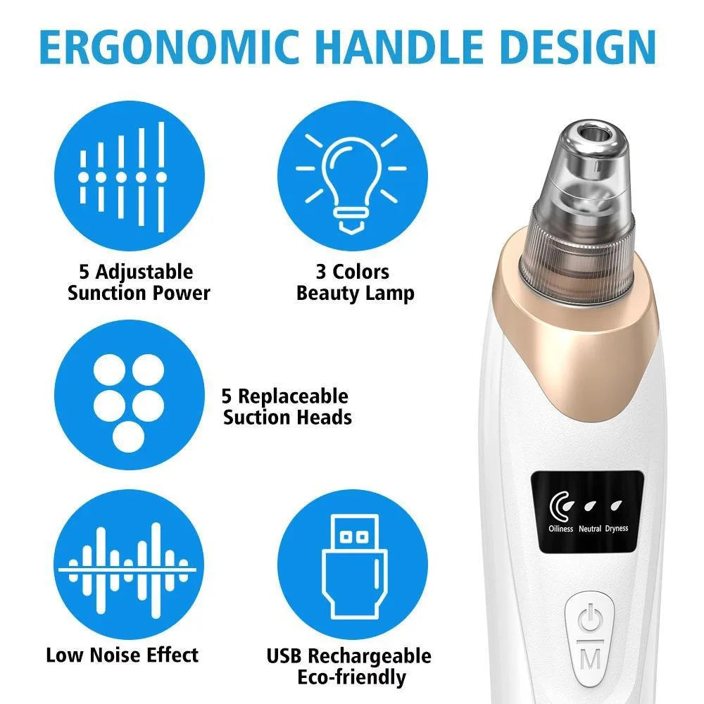 NEW Electric Pore Cleaner & Blackhead Remover, Vacuum Suction Device for Deep Cleansing, Home Facial Care Tool