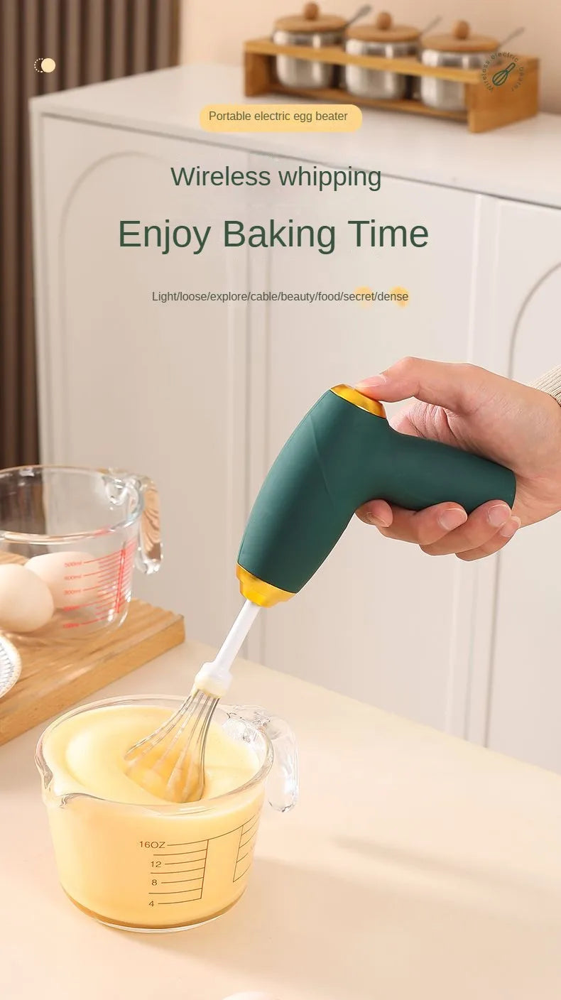 Electric Mixer, Milk Frother, Handheld Egg Beater, Portable Beverage Coffee Machine, Cake Cream Machine, Kitchen Batter Mixer Household Cooking Accessories Home Appliances