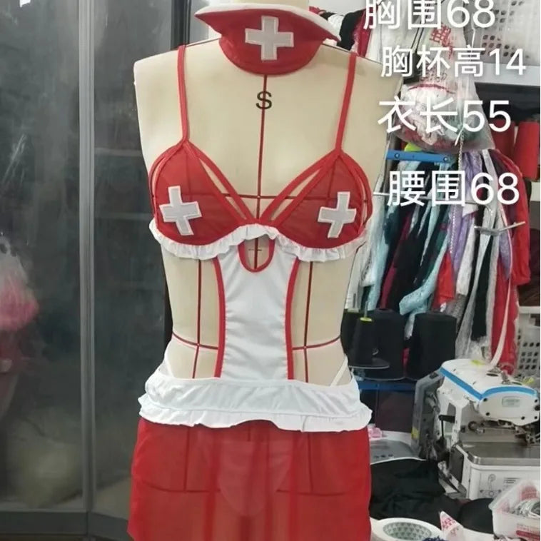 S-XL  European & American New Style Women's Nurse Costume Role-Play Erotic Cosplay Set