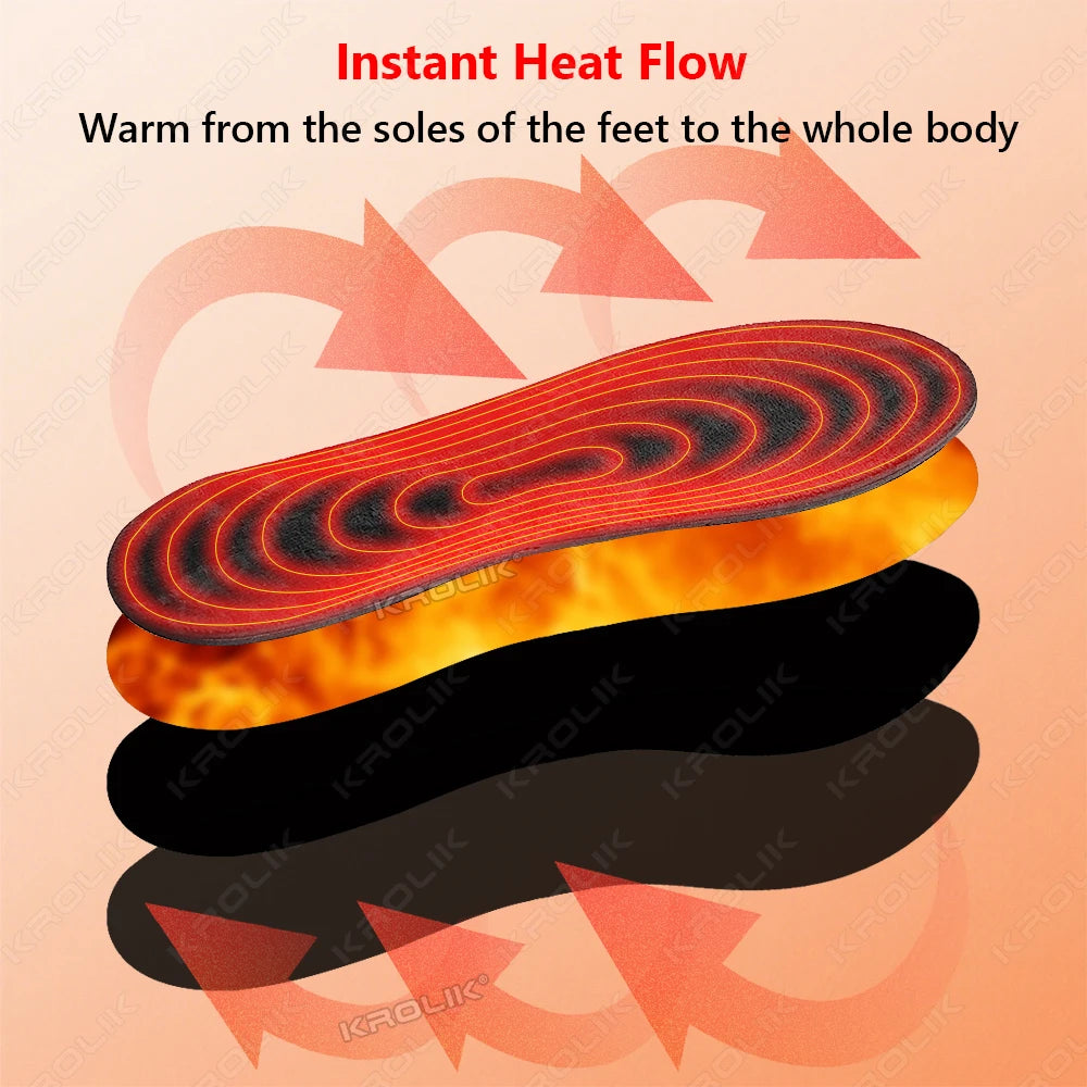 NEW Arrivals 1/2 Pair 35-46 EU Size Women Men Children Electrically Heated Insoles Foot Warming Warmer Pad Mat Winter Outdoor Ski Walking Heating Insole Winter Warm Unisex Footwear Accessories Sports Supplies